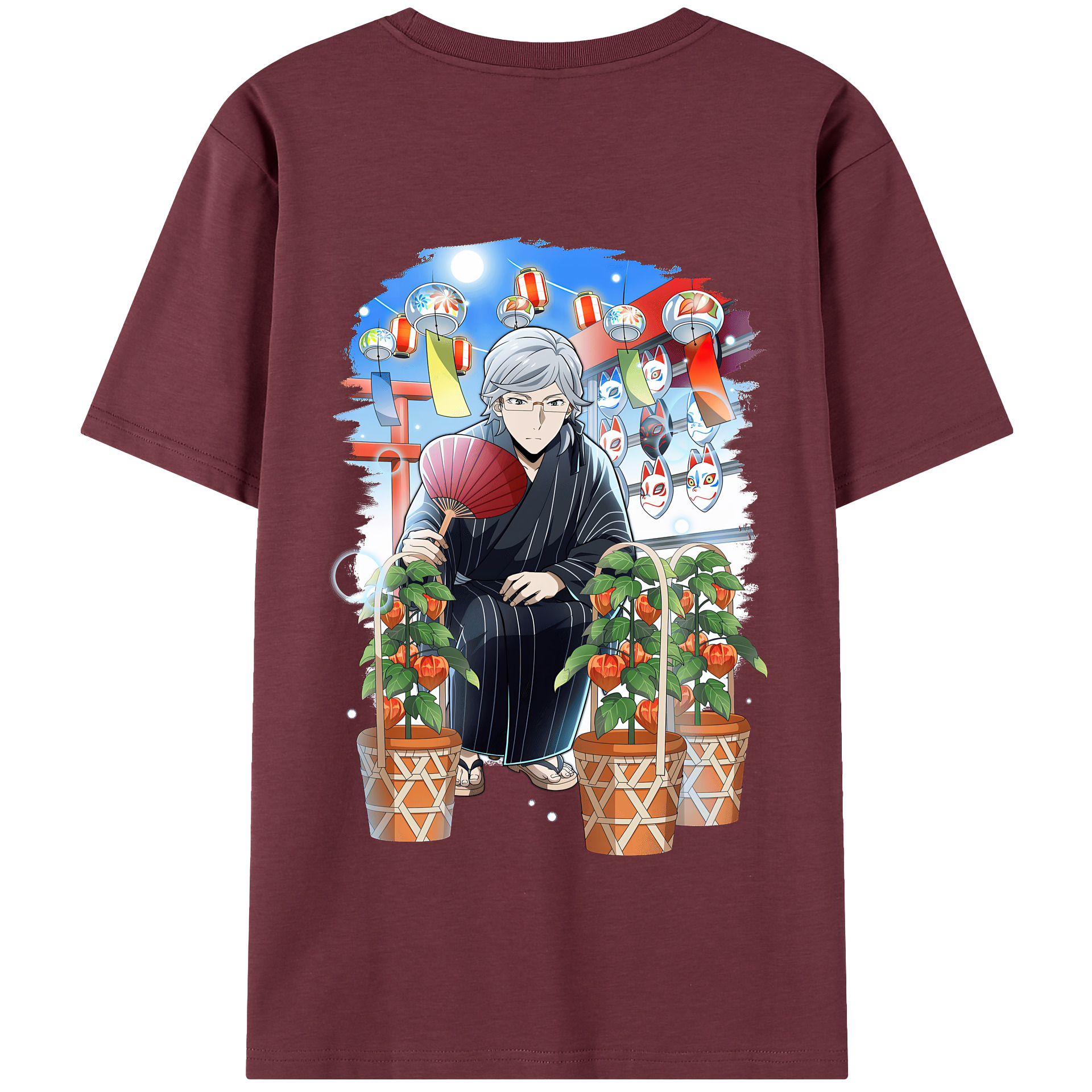 （画像用） 文豪ストレイドッグス Bungo Stray Dogs 綿100％半袖Tシャツ（背面プリント）